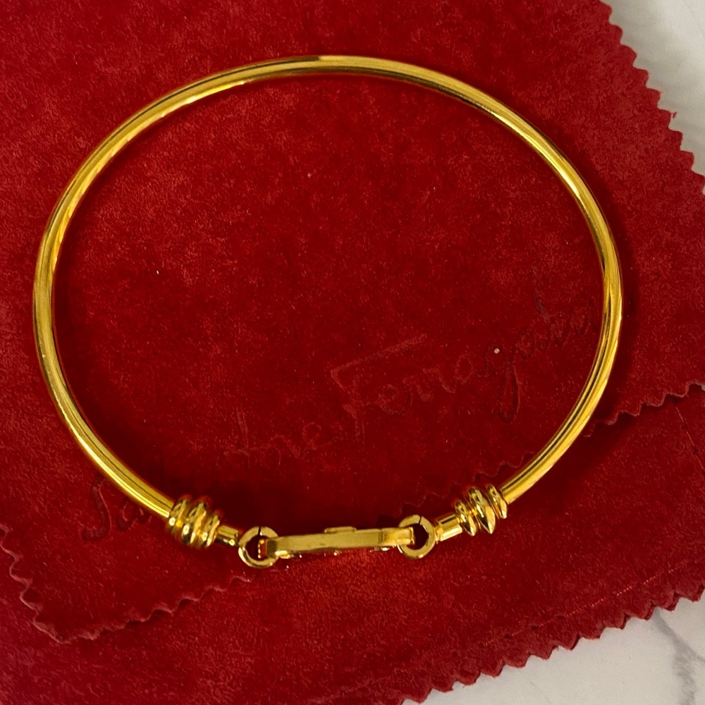Authentic Feragamo Bangle Bracelet & Watch Case - image 4
